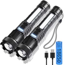 1+1 충전식 후레쉬 c타입 초강력 led 손전등 괴물 랜턴